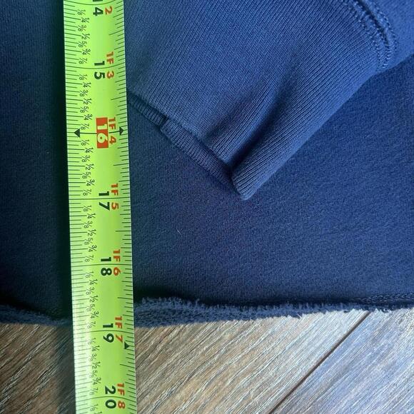 Abercrombie & Fitch Hoodie Womens M 1/4 Zip Fleece Blue Pullover Crop - Picture 7 of 8